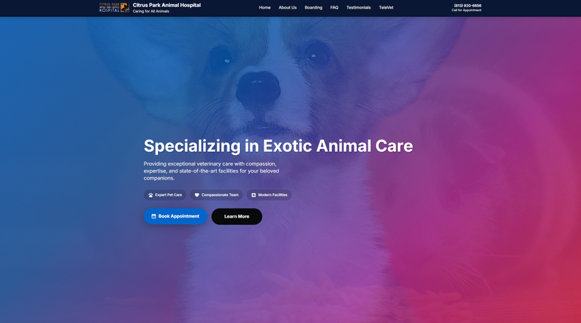 Vetrinary Clinic project screenshot